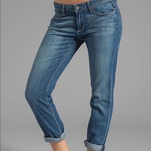 Paige Jimmy Jimmy Skinny Jean in Medium Wash Lower Rise Zip Fly 29